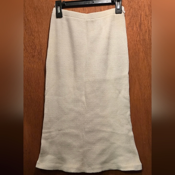 Judy Knapp beautiful white sparkling knit sweater skirts szM/S - Picture 2 of 5